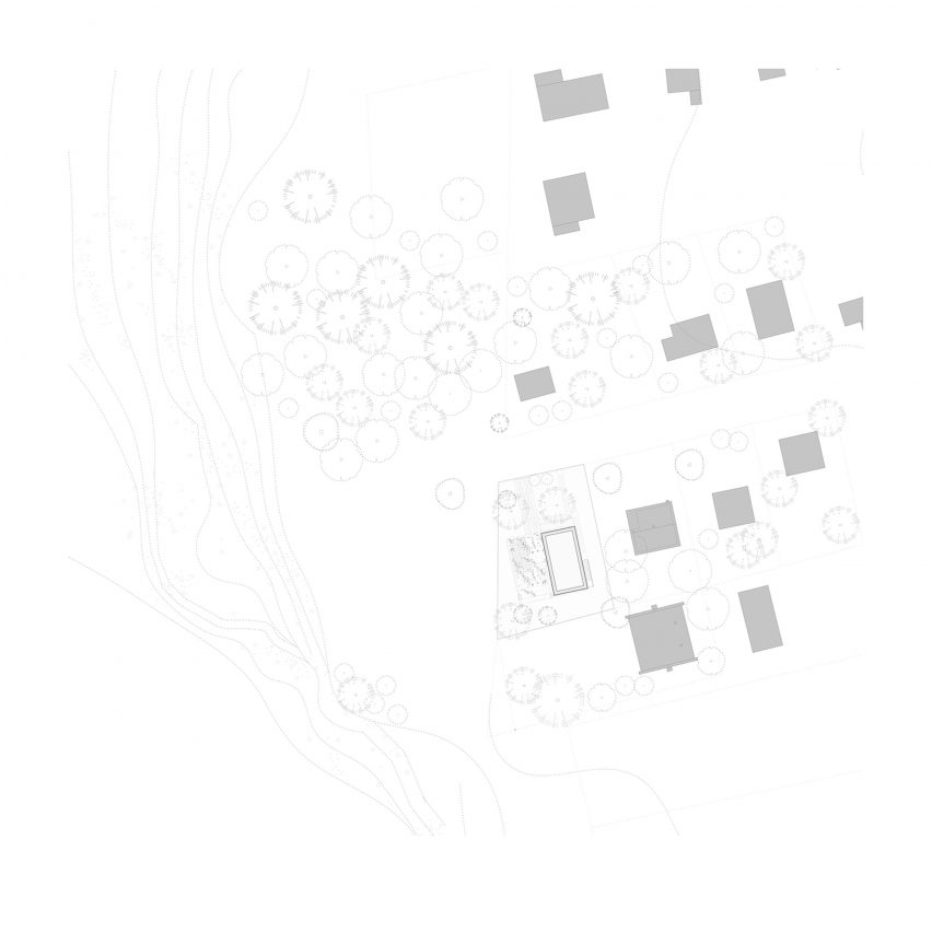 Site plan of Clifftop House by Kontextus