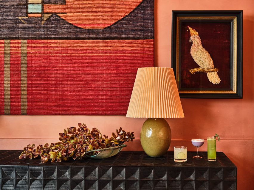 Dahlia bar within Downtown LA Proper hotel by Kelly Wearstler