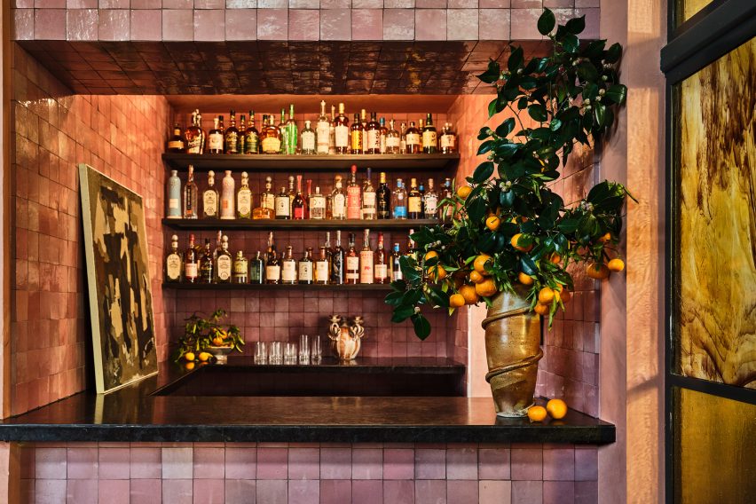 Dahlia bar within Downtown LA Proper hotel by Kelly Wearstler