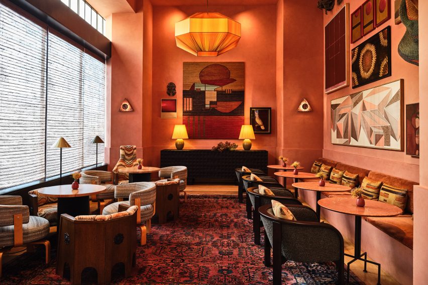 Dahlia bar within Downtown LA Proper hotel by Kelly Wearstler