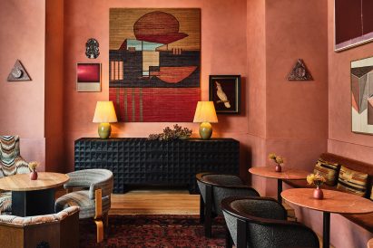 Eclectic bar interior by Kelly Wearstler