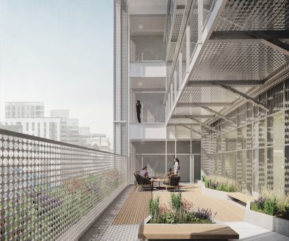Render of a terrace
