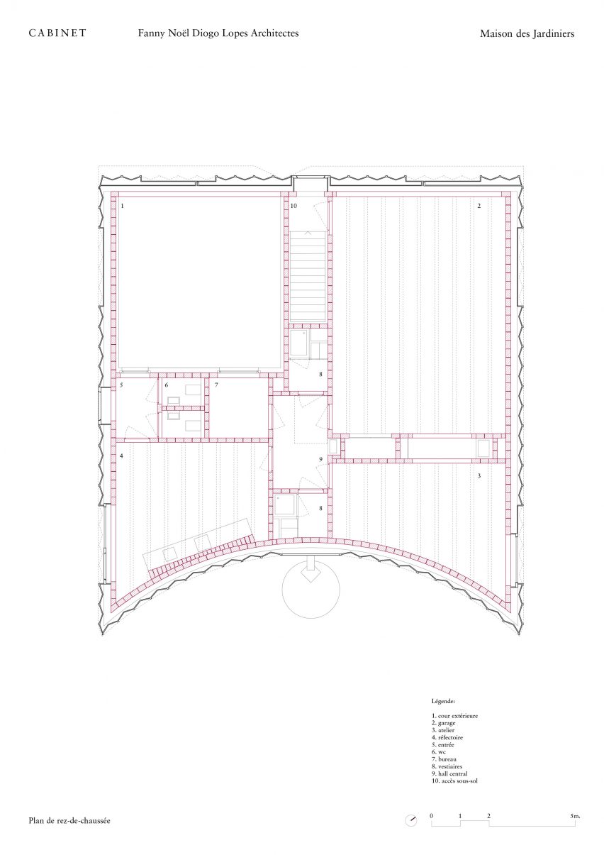 Ground floor plan of Gardeners House by Cabinet