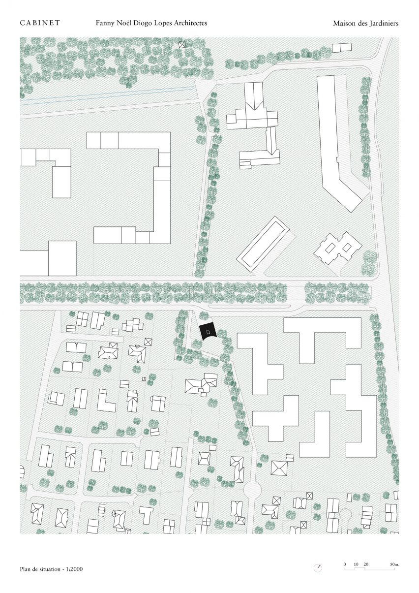 Site plan of Gardeners House by Cabinet