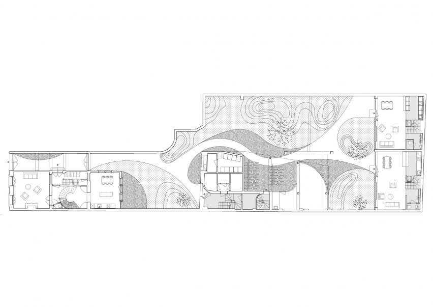 Floor plan of Duchesse in Brussels by Notan Office