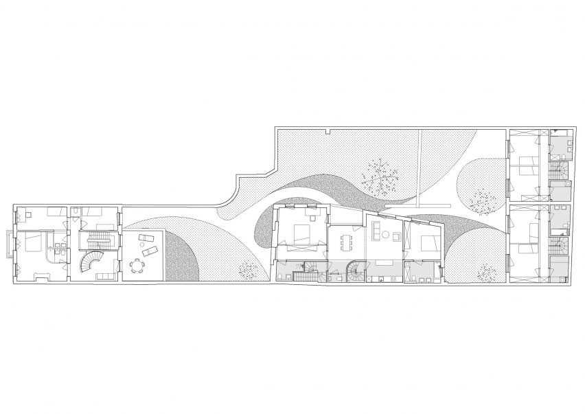 Floor plan of Duchesse in Brussels by Notan Office