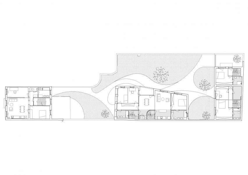 Floor plan of Duchesse in Brussels by Notan Office