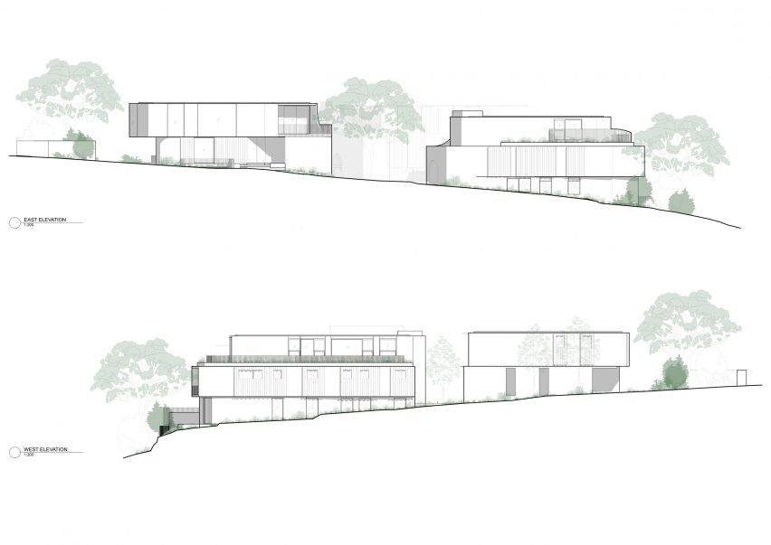 Elevation drawings of Fenwick St
