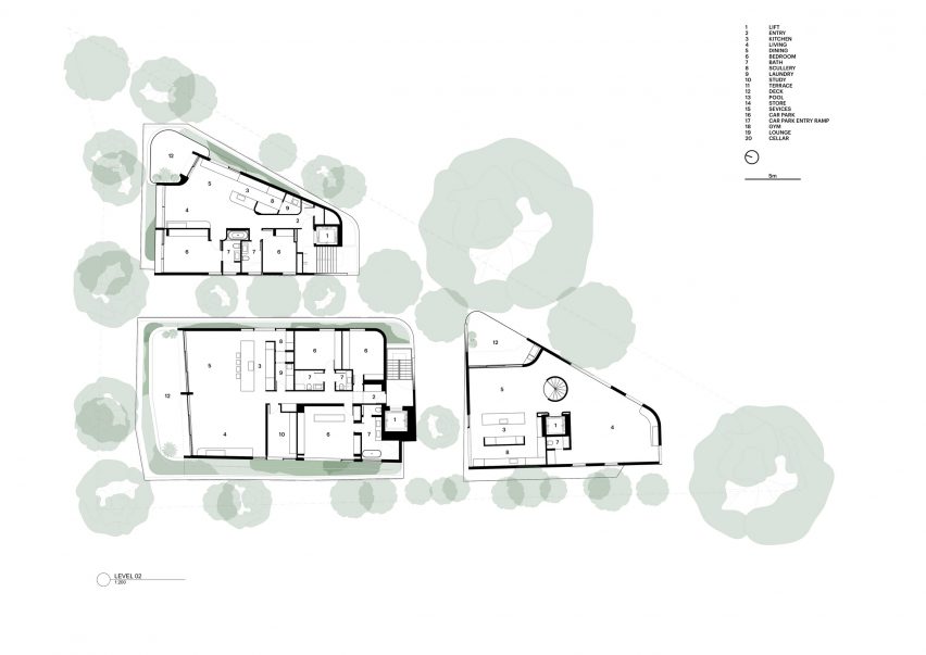 Third floor plan of Fenwick St
