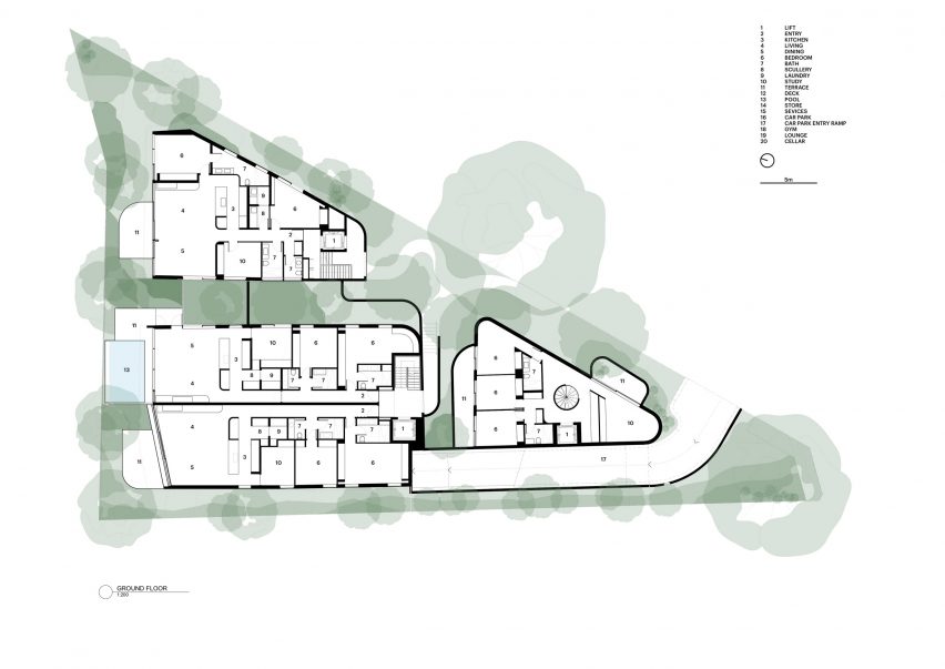 Ground floor plan of Fenwick St