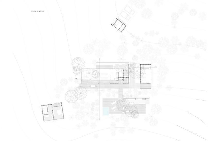 Ground floor plan of Casa Mola by Estudio Atemporal
