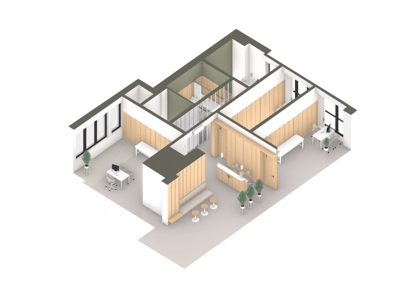 3D plan view of treatment centre