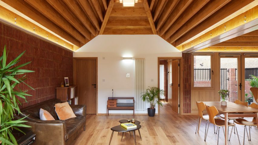 Kitchen, living and dining area in Haringey Brick Bungalow