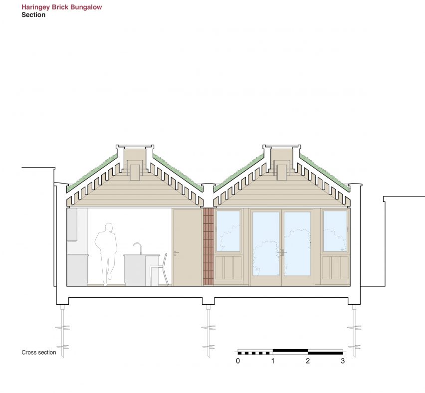 Haringey Brick Bungalow cross section