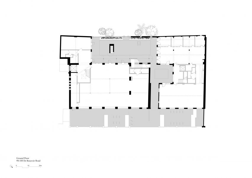 Ground floor plan of De Beauvoir Road