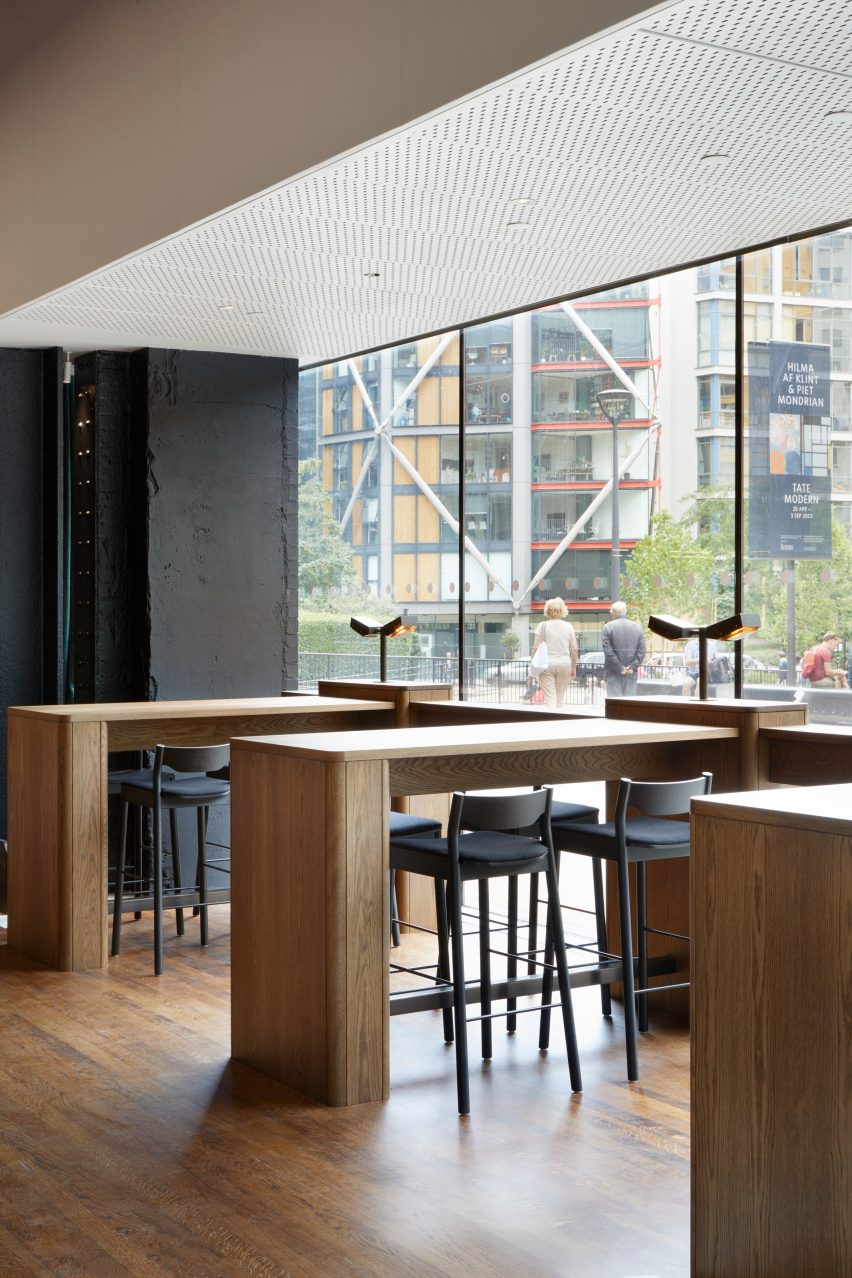Corner cafe and bar at Tate Modern by Holland Harvey