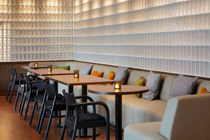 Corner cafe and bar at Tate Modern by Holland Harvey