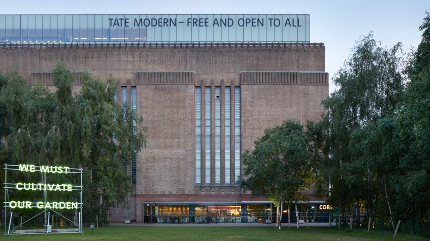 Corner cafe and bar at Tate Modern by Holland Harvey