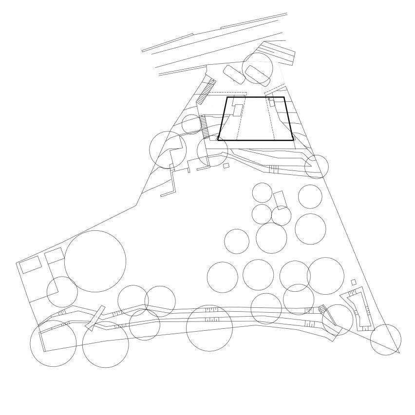 Site plan of Family home in Pernek by Ksa Studený