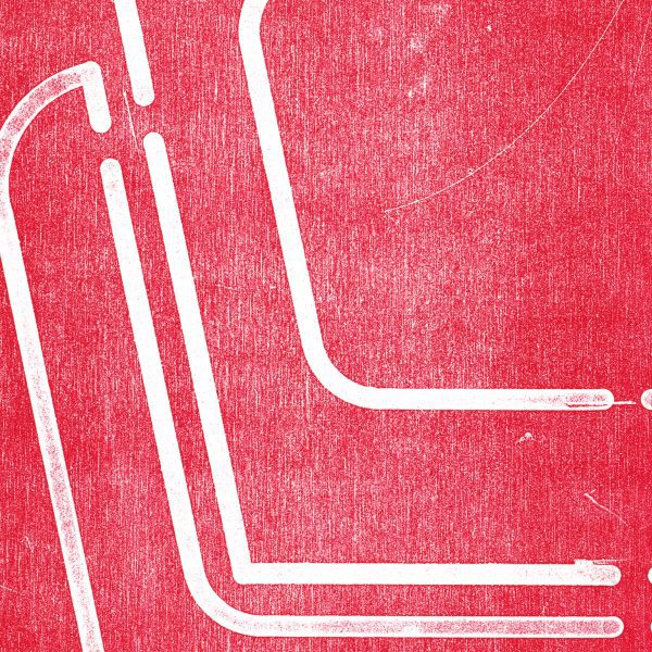 Red graphic print