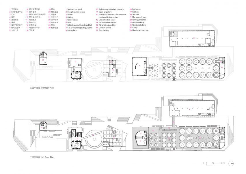 Floor plans of Kingway Brewery renovation by Urbanus