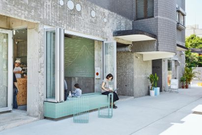 Reception area by Japanese bathhouse