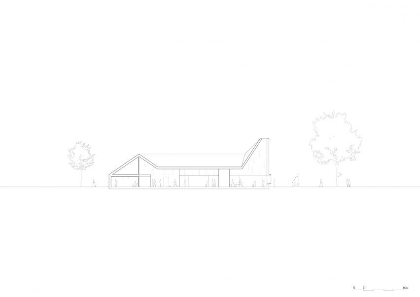 Section of Kornets Hus by Reiulf Ramstad Arkitekter