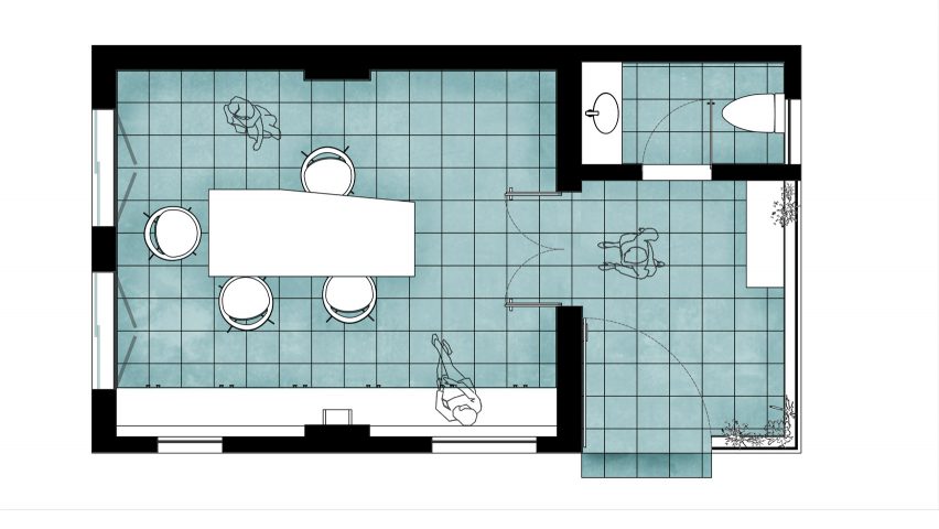 The Act of Quad studio floor plan