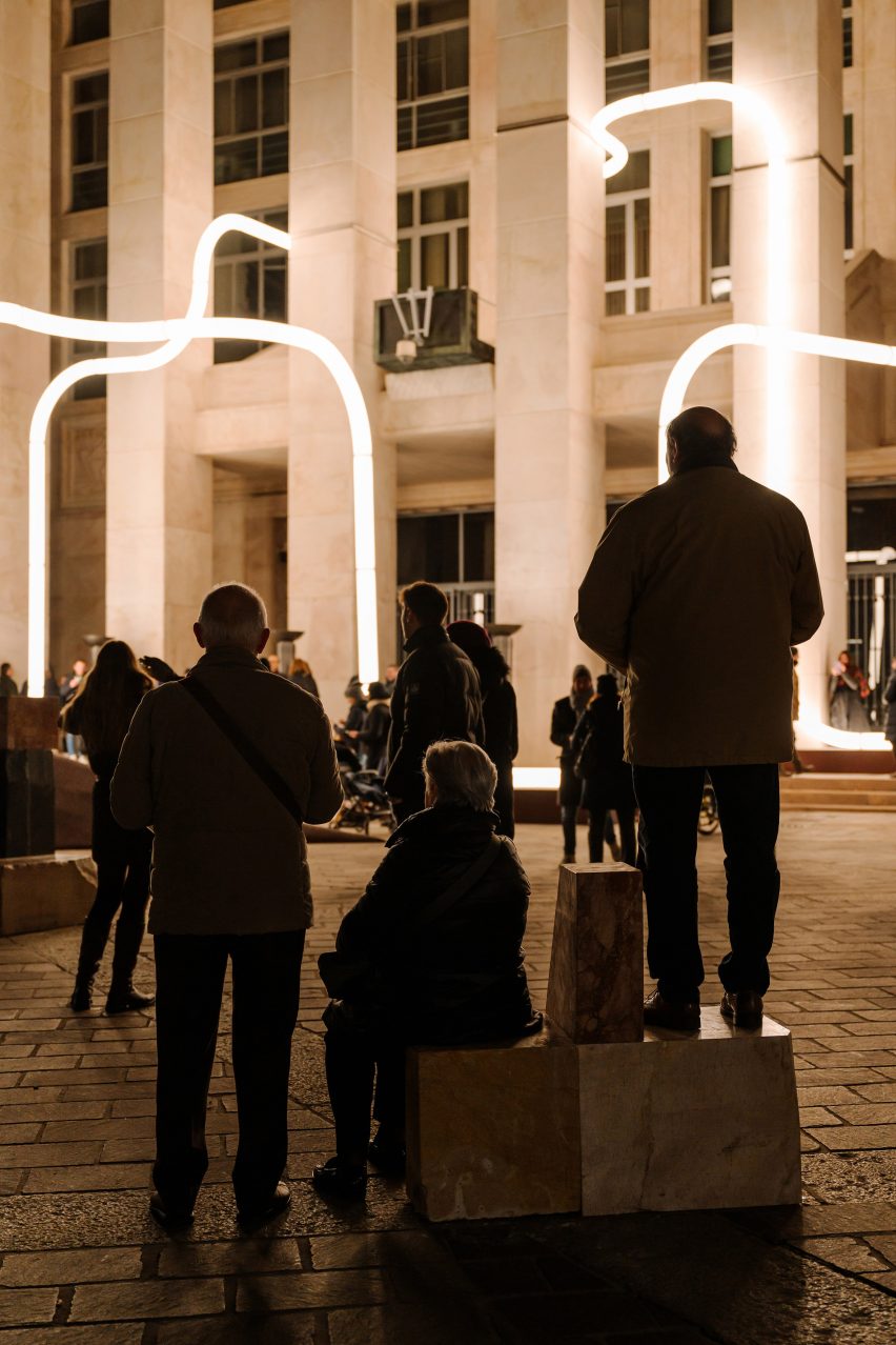 Marble seats by Objects of Common Interest in Bergamo
