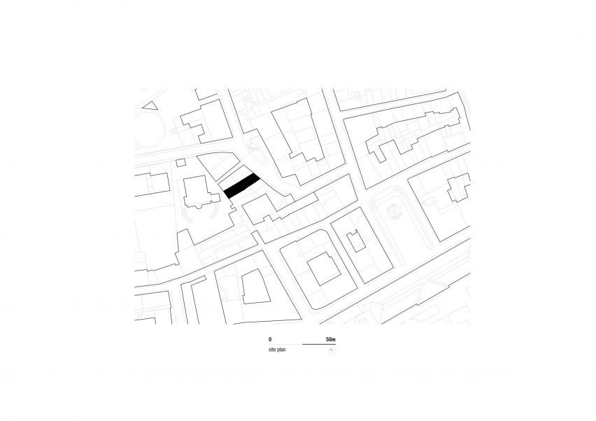 Site plan of a house in Lisbon by Bak Gordon Arquitectos