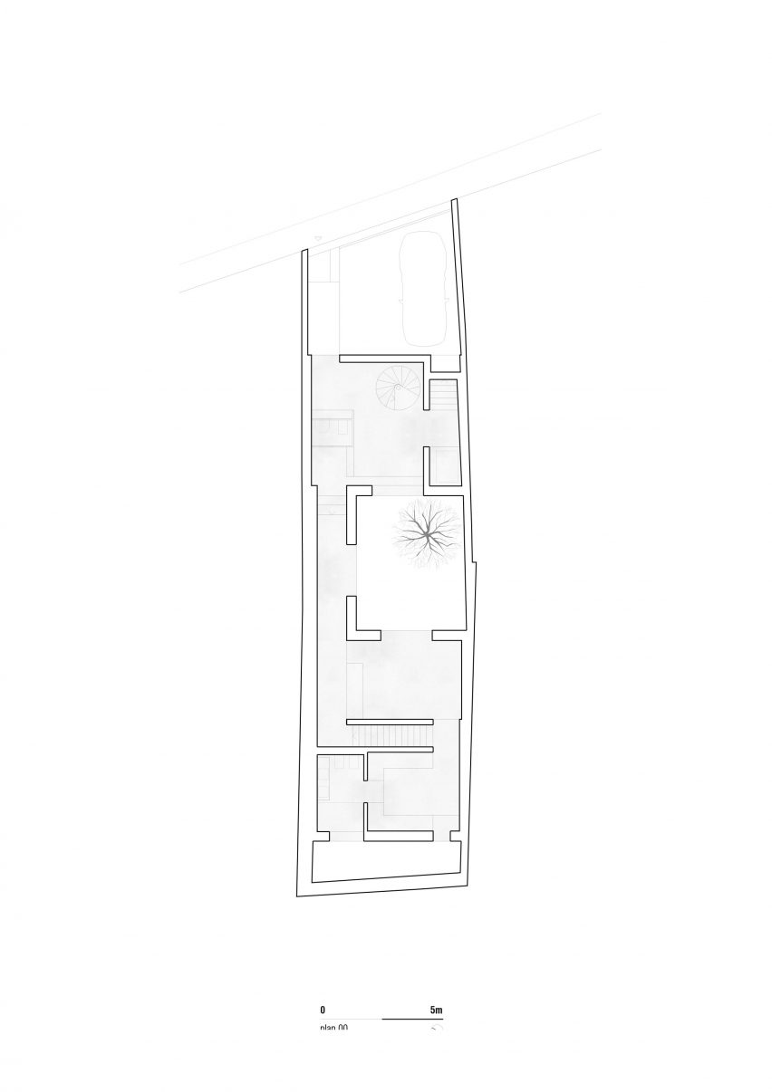 Ground floor plan of a house in Lisbon by Bak Gordon Arquitectos