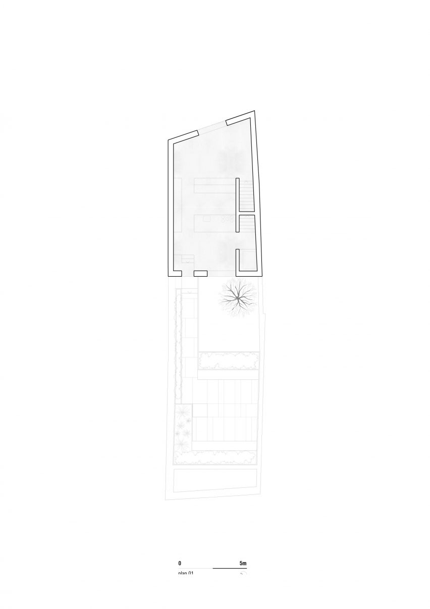 First floor plan of a house in Lisbon by Bak Gordon Arquitectos