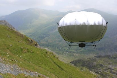Visualisation of a drone that surveys large spans of nature