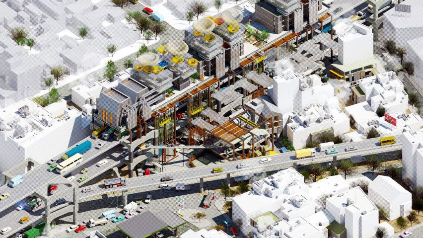 Master architecture futures student rendering, leeds beckett university