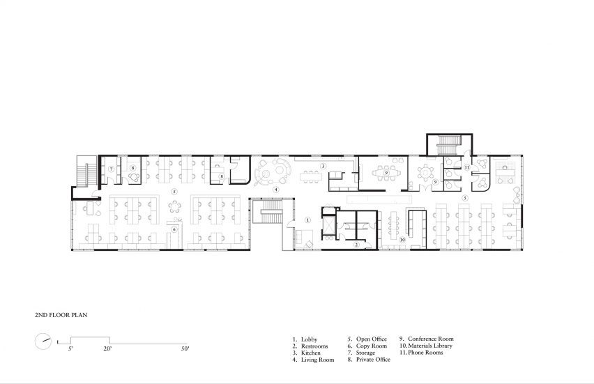 Plan of Michael Hsu studio in Austin