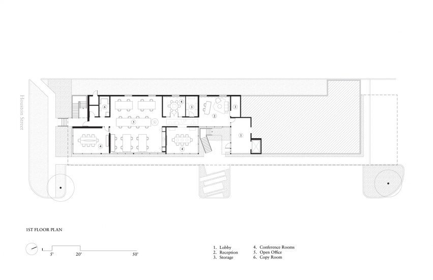 Plan of Michael Hsu studio in Austin