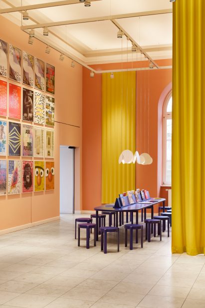 Reading area in foyer of MK&G museum