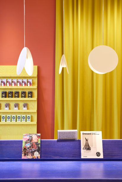 Books on stands in MK&G museum