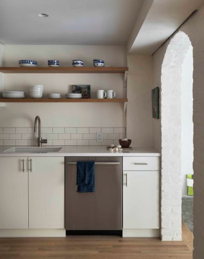 Kitchen and dining area within the grandparents' apartment