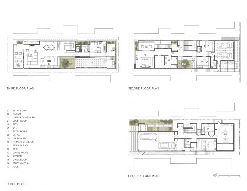 plan of Manhattan Beach house by Montalba Architects