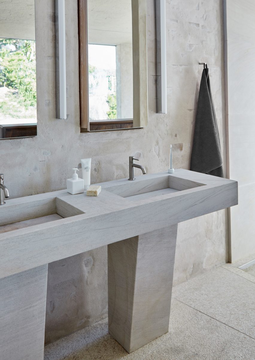 Bathroom sink in Mountain House by Chris van Niekerk