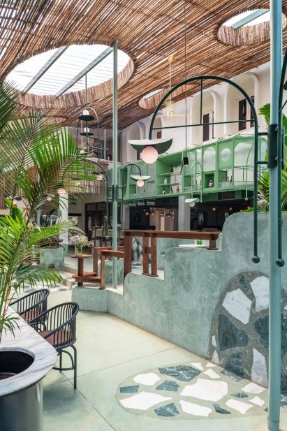 Local design studio Otherworlds drew on the traditional Goan balcão when converting a 1980s villa in Panjim, India, into a restaurant and bar for Indian chain Terttulia.