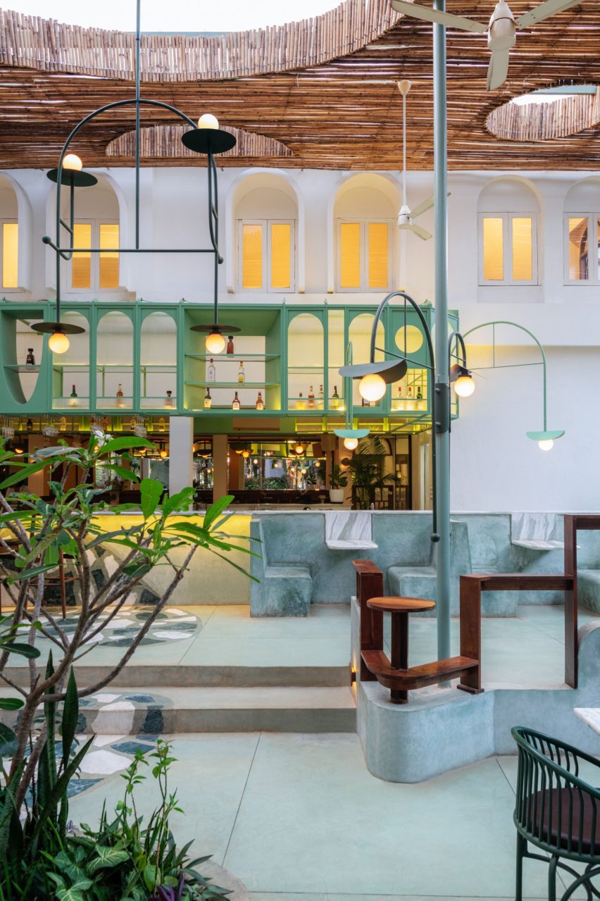 Local design studio Otherworlds drew on the traditional Goan balcão when converting a 1980s villa in Panjim, India, into a restaurant and bar for Indian chain Terttulia.