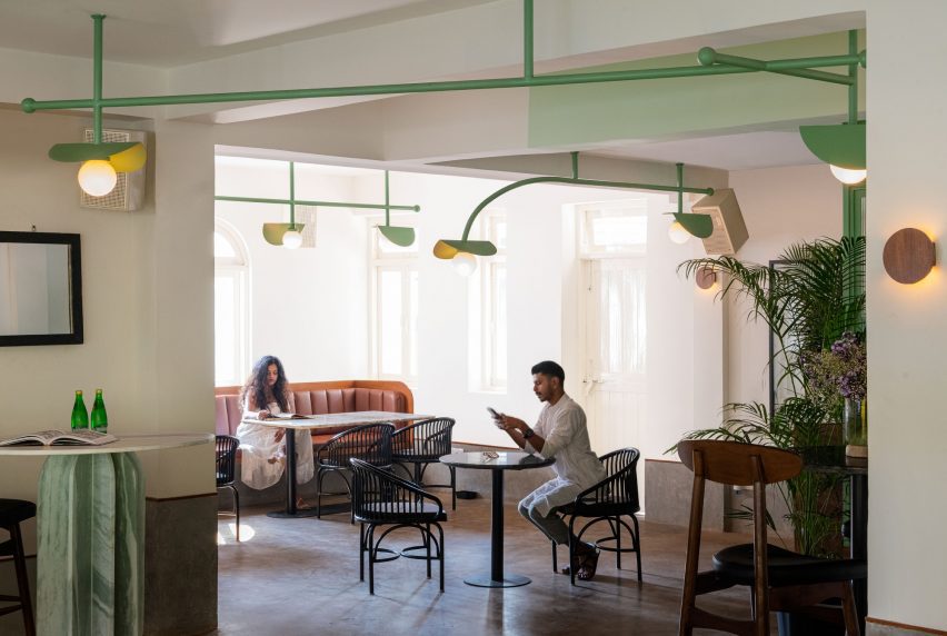 Local design studio Otherworlds drew on the traditional Goan balcão when converting a 1980s villa in Panjim, India, into a restaurant and bar for Indian chain Terttulia.
