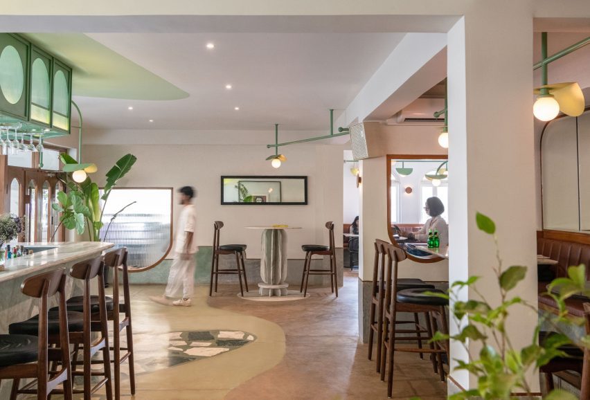 Local design studio Otherworlds drew on the traditional Goan balcão when converting a 1980s villa in Panjim, India, into a restaurant and bar for Indian chain Terttulia.