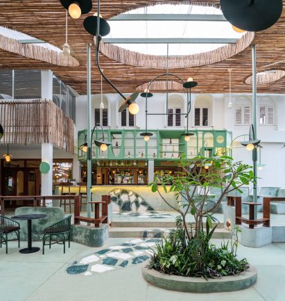 Local design studio Otherworlds drew on the traditional Goan balcão when converting a 1980s villa in Panjim, India, into a restaurant and bar for Indian chain Terttulia.