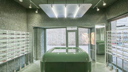 PJ Lobster eyewear store in Barcelona by El Departamento