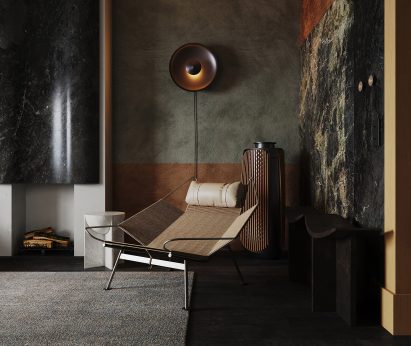 Seating area in apartment in Madrid by Puntofilipino