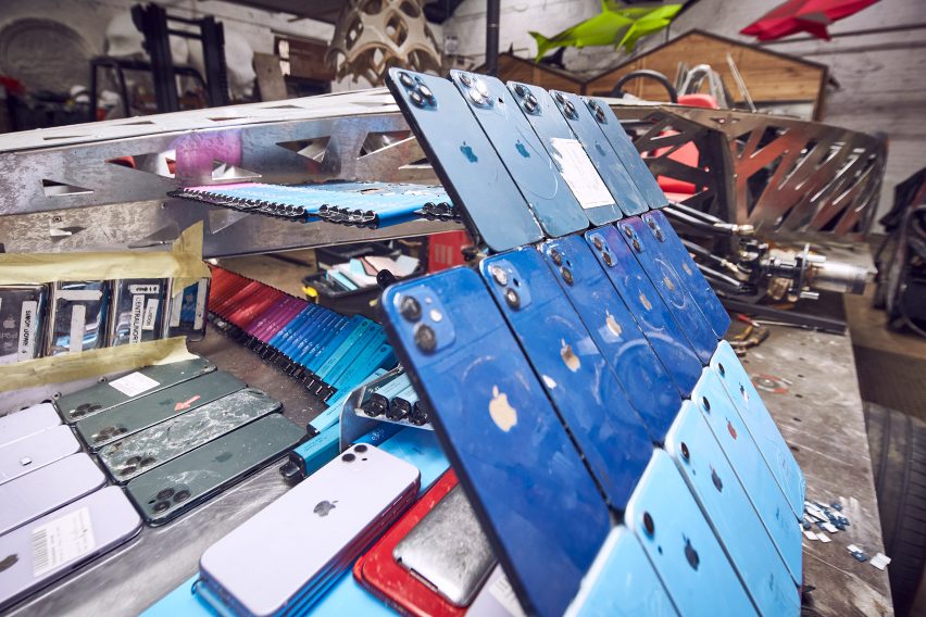 Recover-E car by Lazerian for Envision Racing in workshop