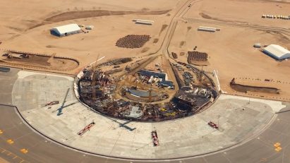 Aerial view of Red Sea International Airport under construction